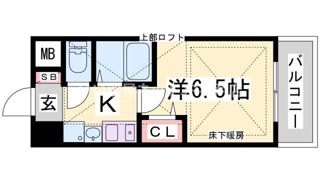 エステムコート神戸県庁前Ⅲフィエルテの間取り画像