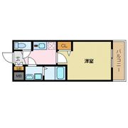 レジュールアッシュ心斎橋リュクスの間取り画像