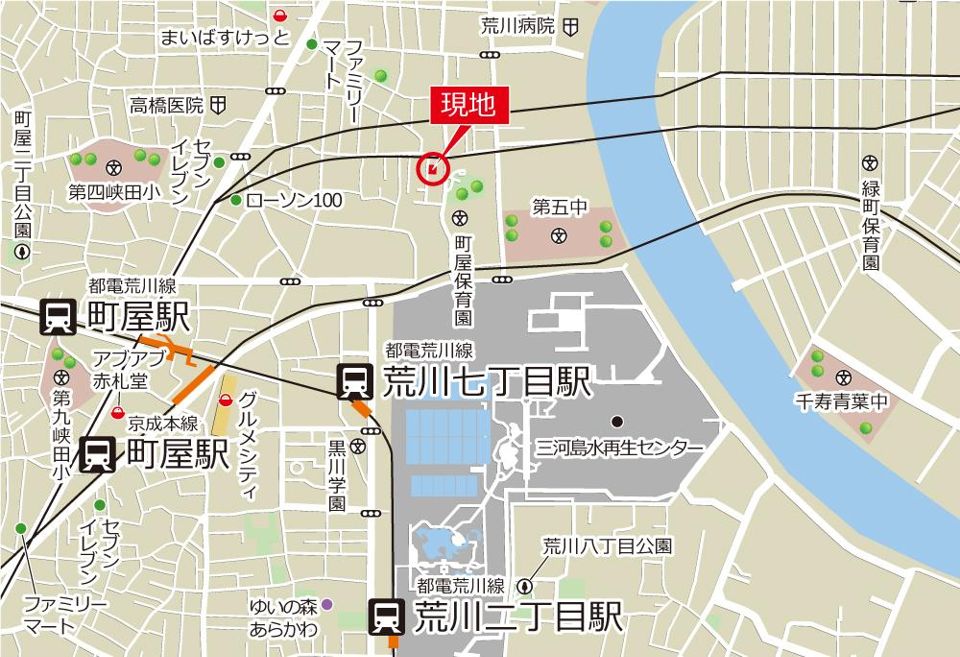 近くに施設あり