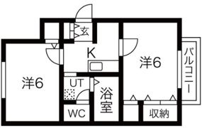リバーサイド山手B棟の間取り画像