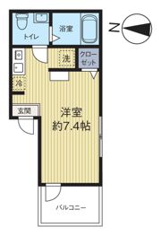 MELDIA大宮 Bの間取り画像