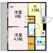 鴨下ハイツ Aの間取り画像