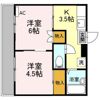 鴨下ハイツ Aの間取り画像