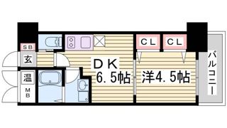 エステムコート三宮駅前Ⅱアデシオンの間取り画像