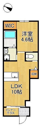 仮）若松区白山1丁目Y様新築アパート工事の間取り画像