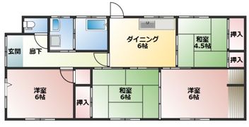 平松貸家（徳永様）の間取り画像