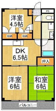 南住吉ハイツの間取り画像