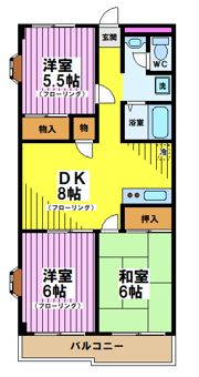 ベルジュールオーシャンの間取り画像