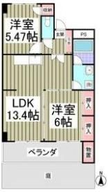 寿ハイツの間取り画像