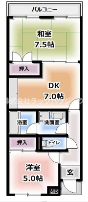 守口コーポの間取り画像
