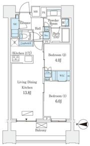 パークコート南麻布の間取り画像