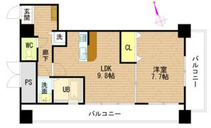 グラビスコート紙屋町の間取り画像