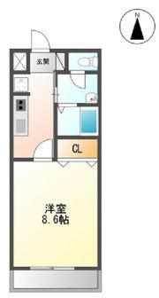 メルヴェーユ新成Aの間取り画像