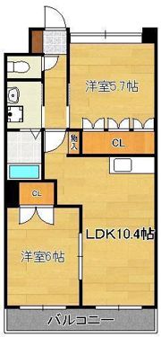セントラル・ヒルB棟の間取り画像