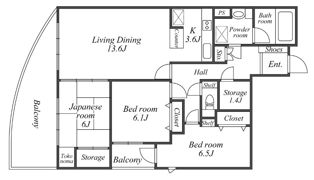 サニークレスト百合ヶ丘の間取り画像