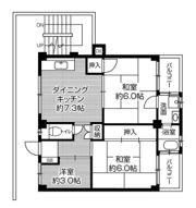 ビレッジハウス私部4号棟の間取り画像