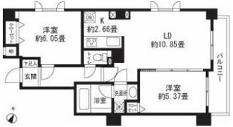 レジディア三軒茶屋Ⅱの間取り画像