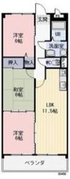 ラクール 中切の間取り画像