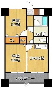 ニューシティアパートメンツ南小倉IIの間取り画像