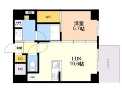 CREST西新の間取り画像