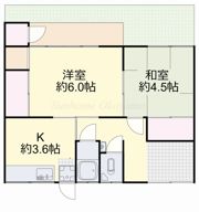 十日市西町平屋（13－19） 西側の間取り画像