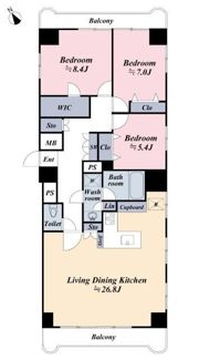 ライオンズマンション中目黒の間取り画像