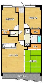 アヌビアス紫川の間取り画像