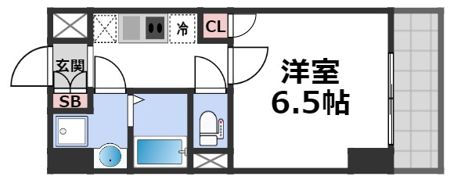 U－ro鶴橋駅前の間取り画像