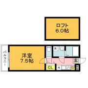 ラルーチェ九工大前の間取り画像