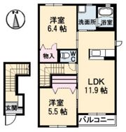 ピュアズ A棟の間取り画像