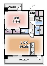LaDouceur門真の間取り画像
