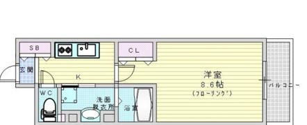 ザ・パークハビオ堂島の間取り画像
