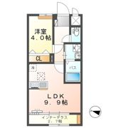 つくば市酒丸新築アパートの間取り画像