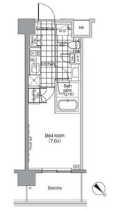 パークハビオ赤坂の間取り画像