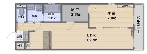 ワイハイツ栄和の間取り画像