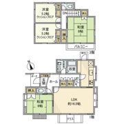 白旗戸建の間取り画像
