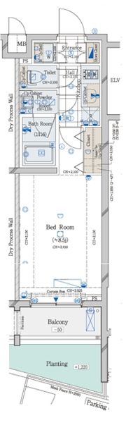 コンシェリア東京 THE RESIDENCEの間取り画像