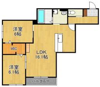 メゾンルボア大里の間取り画像