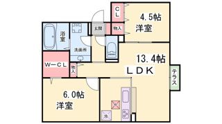 ラ・ヴェール鈴蘭の間取り画像