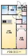 リュクス ウエストの間取り画像
