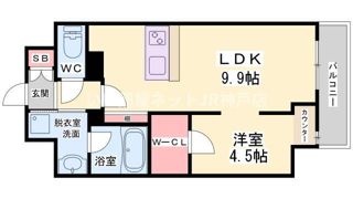 ルガールボニート新神戸の間取り画像