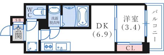 SDグランツ神戸ランドマークの間取り画像