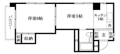 千舟第一マンションの間取り画像