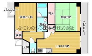 リーデルフェリア住之江の間取り画像