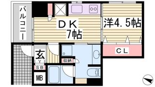 ワコーレディ・アルクス三宮の間取り画像