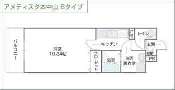 アメティスタ本中山の間取り画像