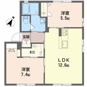 クレール山ノ代 A棟の間取り画像