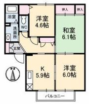 コーポ中的場 Ⅲ棟の間取り画像