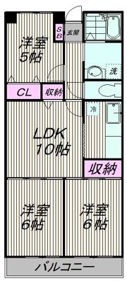 グランメゾン市野倉の間取り画像