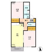 セジュール上冨居 Bの間取り画像